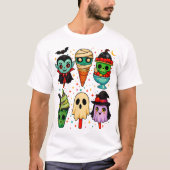 Cute Summer Popsicle Horror Halloween Gift Spooky Tシャツ (正面)