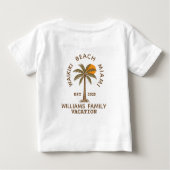 Cute Summer Trip Toddler Family Vacation ベビーTシャツ (裏面)