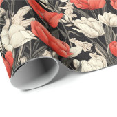 Cute Summer Tulip Wrapping Paper ラッピングペーパー (ロールコーナー)
