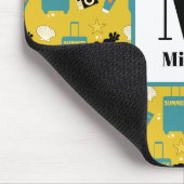 Cute Summer Vacation Elements Mousepad マウスパッド (コーナー)