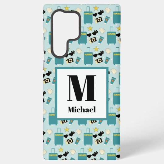 Cute Summer Vacation Elements Samsung Galaxyケース (裏面)