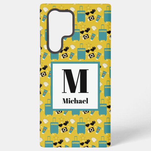 Cute Summer Vacation Elements Samsung Galaxyケース (裏面)