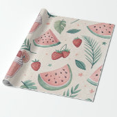 Cute Summery Wrapping Paper ラッピングペーパー (アンロールド)