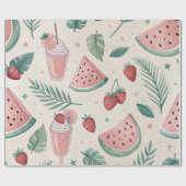 Cute summery wrapping paper ラッピングペーパー (フラット)