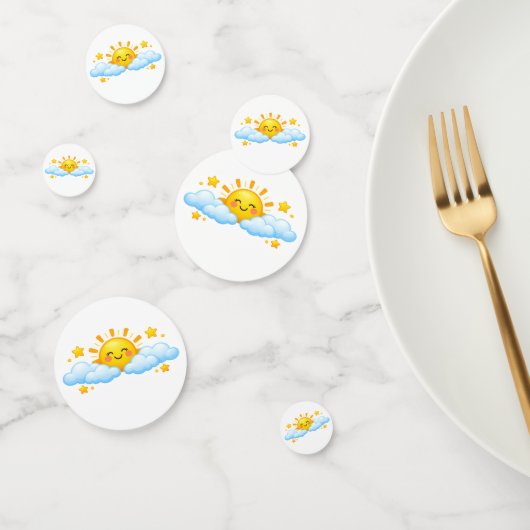 Cute Sun Cloud Table Scatter Party Decor コンフェッティ (グループ)