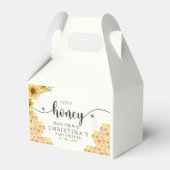 Cute Sunflower Bee Baby Shower フェイバーボックス (正面サイド)