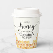 Cute Sunflower Bee Baby Shower 紙コップ (裏面)