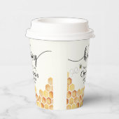 Cute Sunflower Bee Baby Shower 紙コップ (右)