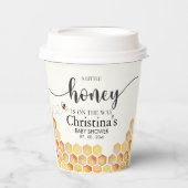Cute Sunflower Bee Baby Shower 紙コップ (正面)