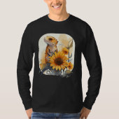 Cute Sunflower Gecko Leopard Gecko Reptile Lizard Tシャツ (正面)