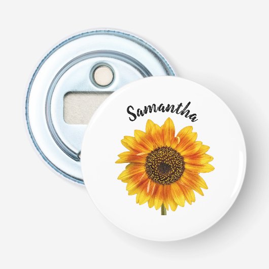 Cute Sunflower Personalized 栓抜き (正面)