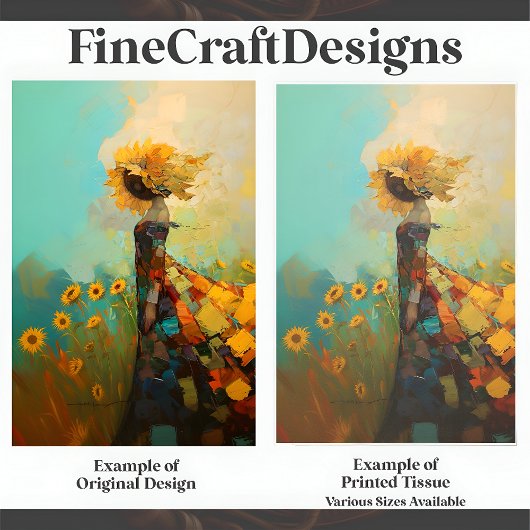 Cute Sunny Sunflower Female With Sunflowers C1L 薄葉紙