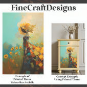 Cute Sunny Sunflower Female With Sunflowers C1L 薄葉紙