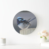 Cute Superb Fairywren Wall Clock ラージ壁時計 (ホーム)