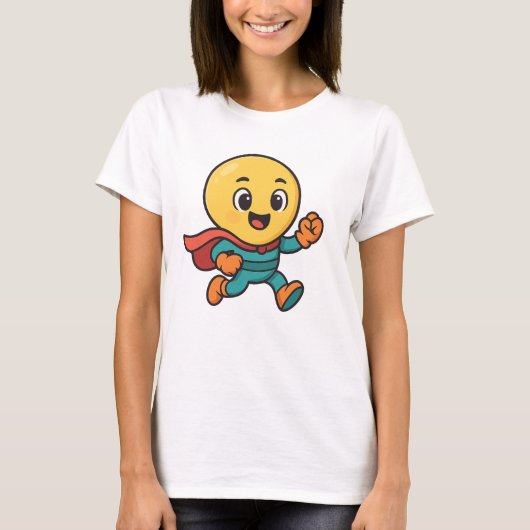 Cute Superhero Cartoon Tシャツ (正面)