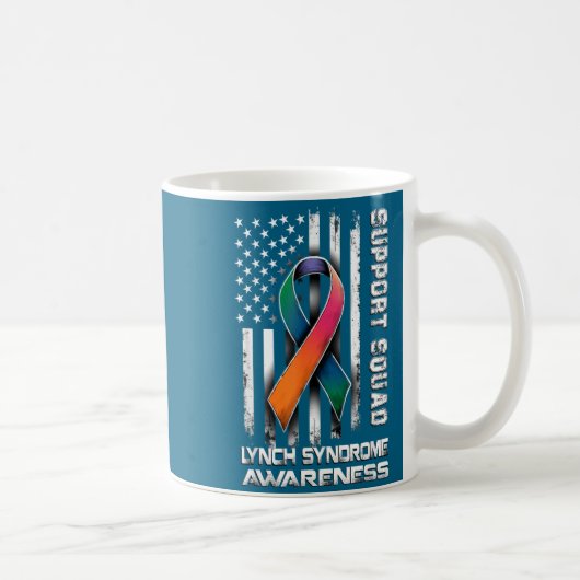 Cute Support Lynch Syndrome Squad Awareness コーヒーマグカップ (右)