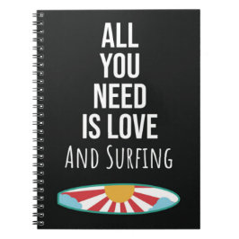 Cute Surfing Gifts Surfboard Surfer Summer Wave ノートブック