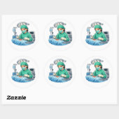 Cute surgeon chibi sticker kawaii medical ラウンドシール (シート)