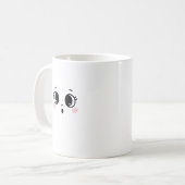 Cute Surprised Anime Face Coffee Mug  コーヒーマグカップ (正面左)