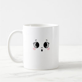 Cute Surprised Anime Face Coffee Mug  コーヒーマグカップ