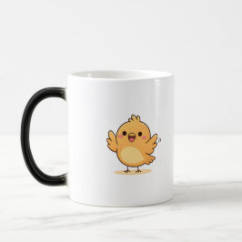 Cute Surprised Chick Minimal Cartoon モーフィングマグカップ