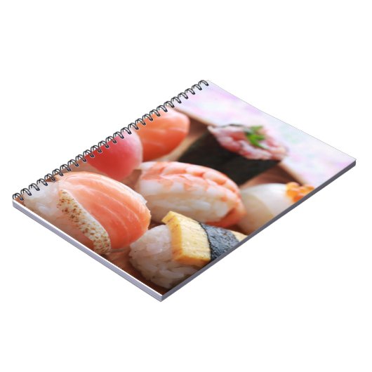 Cute Sushi Harmony – Soft Notebook by SUSHIMI ノートブック (左側)