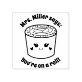 Cute Sushi You're on a roll Teacher Reward  ラバースタンプ (インプリント)