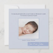 Cute Swan Bird Birth Announcement    サンキューカード (裏面)