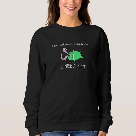 Cute sweatshirt funny of a sleep deprived froggy スウェットシャツ (正面)
