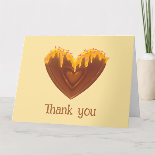 Cute Sweet Folded Thank You Card サンキューカード (正面)