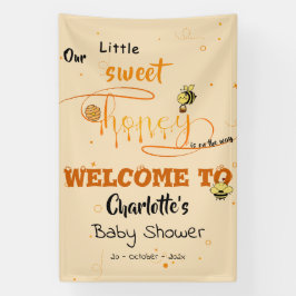 Cute Sweet Honey and Kawaii Eyeball Text 横断幕