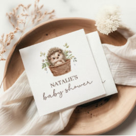 Cute Sweet Little Hedgehog Baby Shower スタンダードカクテルナプキン