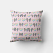  cute sweet rainbow hearts pastel gradient pattern クッション (裏面)