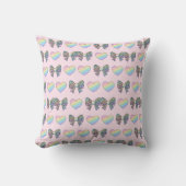  cute sweet rainbow hearts pastel gradient pattern クッション (正面)