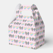  cute sweet rainbow hearts pastel gradient pattern フェイバーボックス (正面サイド)