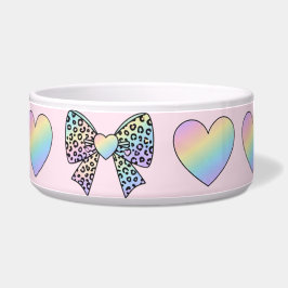  cute sweet rainbow hearts pastel gradient pattern ボウル