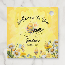 Cute Sweet To Bee One Wildflower 1st birthday フェイバータグ