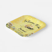 Cute Sweet To Bee One Wildflower 1st birthday ペーパープレート (傾斜あり)