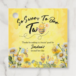 Cute Sweet To Bee Two Wildflower 1st birthday フェイバータグ