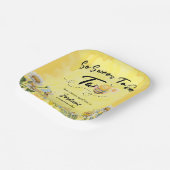 Cute Sweet To Bee Two Wildflower 1st birthday ペーパープレート (傾斜あり)