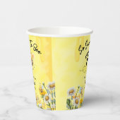 Cute Sweet To Bee Two Wildflower 1st birthday 紙コップ (左)