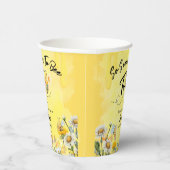 Cute Sweet To Bee Two Wildflower 1st birthday 紙コップ (右)