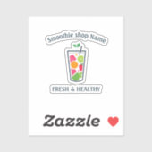 Cute Sweet yogurt Smoothies fruit Juice bar shop シール (シート)