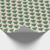 Cute Swirly Christmas Tree Pattern ラッピングペーパー (角)