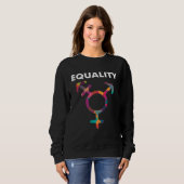 Cute Symbol LGBT Support Transgender Gay Pride スウェットシャツ (正面フル)