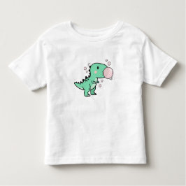 Cute T-Rex Blowing Bubble Gum for Kids Birthday トドラーTシャツ