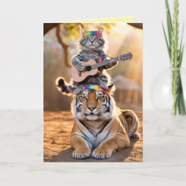 Cute Tabby and Tiger Greeting card シーズンカード