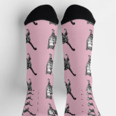 Cute Tabby Cat Baby Pink Cats Pet Socks ソックス (上部)