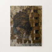 Cute Tabby Cat in Vacuum Insert Box Puzzle ジグソーパズル (縦)