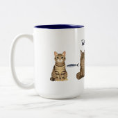 Cute Tabby Mom ツートーンマグカップ (左)